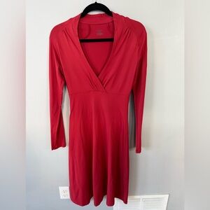 Patagonia Vibrant Red Long Sleeve Dress